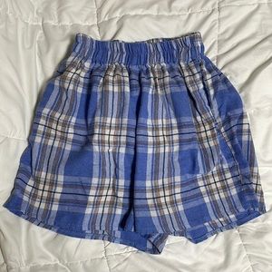 ROMWE blue plaid shorts. Size S/ US 4/ EUR 36
